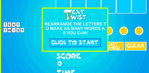 Text Twist Online - Play Unblocked Games on IziGames